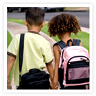 Little kids are at great risk for pedestrian injuries.  Teach them to walk safely
