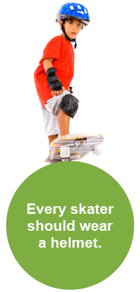 Every skater should wear a helmet