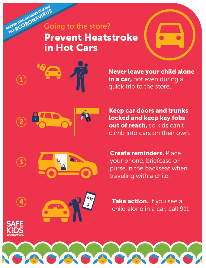 During Covid 19 Remember These 4 Tips To Prevent Heatstroke In Hot Cars Safe Kids Worldwide