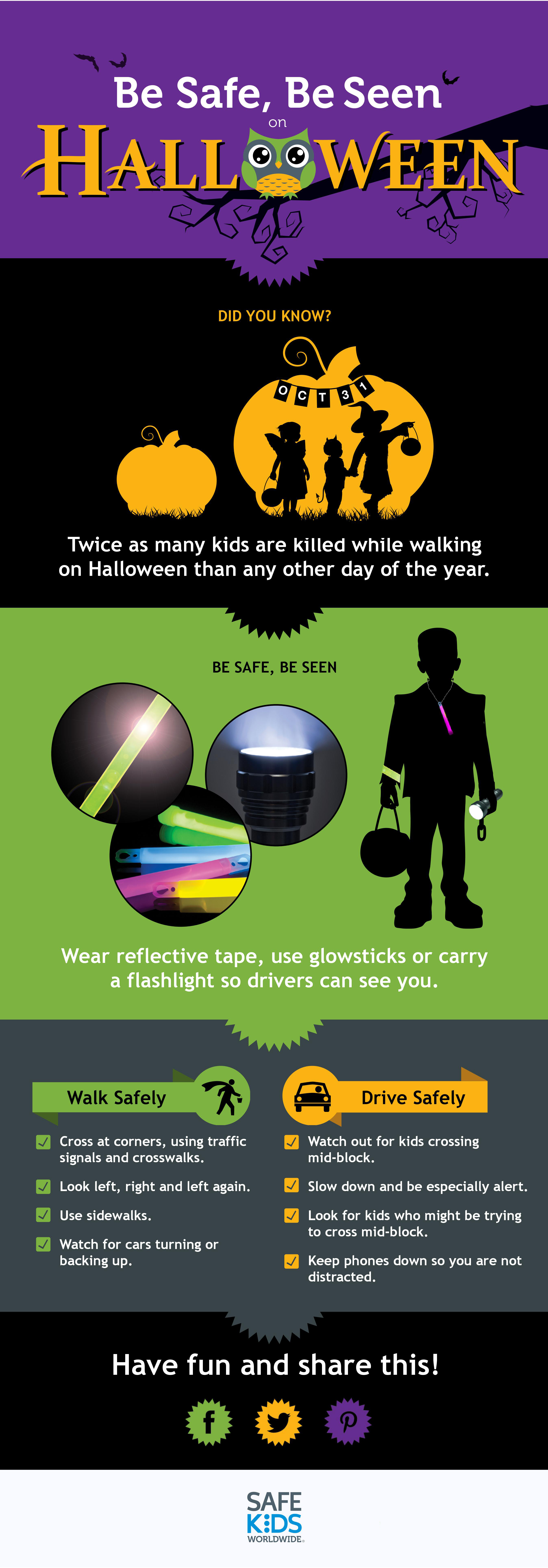 Infographic Halloween Safety  Safe  Kids Worlwide