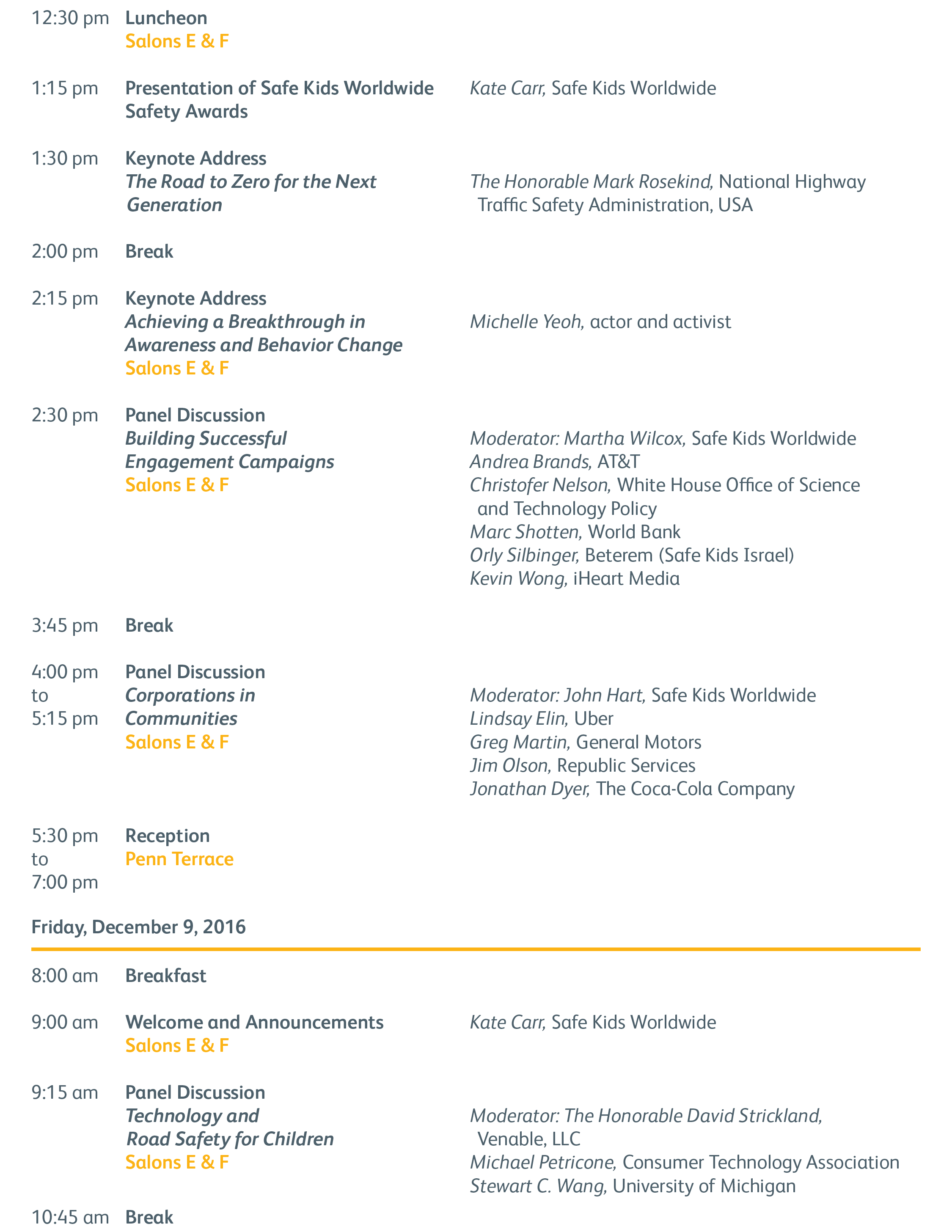 discussion agenda