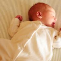 Baby placed in a safe sleep position Baby placed in a safe sleep position