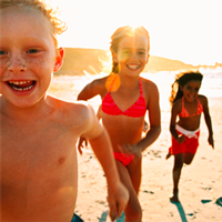 Kids at the beach