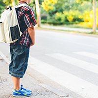 Vision Zero Every kids should look both ways before they crossing the street.