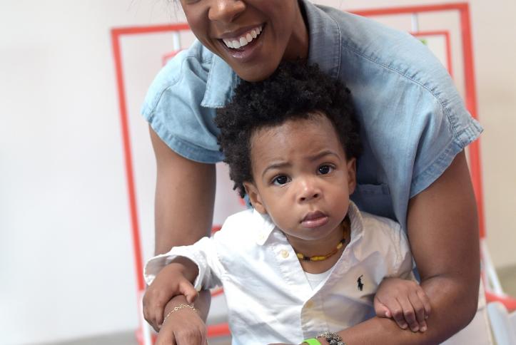 Kelly Rowland with her son at Safe Kids Day 2016