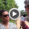 Gary visit a train station to ask passengers about their railroad safety.