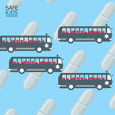 Image of 4 Buses Equaling Amount of Child Sent to ER Daily For Medication/Poisoning Injury